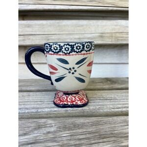 Temptations Old World Mug Floral Design Scalloped Base‎ 16 oz